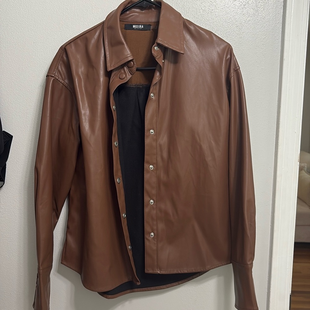 Miss Lola Brown Leather Jacket
